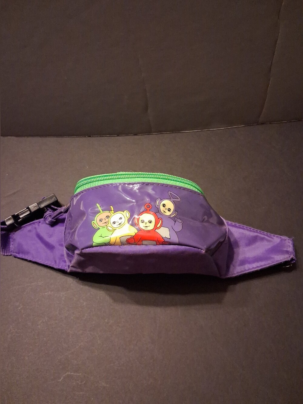 RARE!!! HTF Vintage Teletubbies Purple Fanny Pack Belt Bag